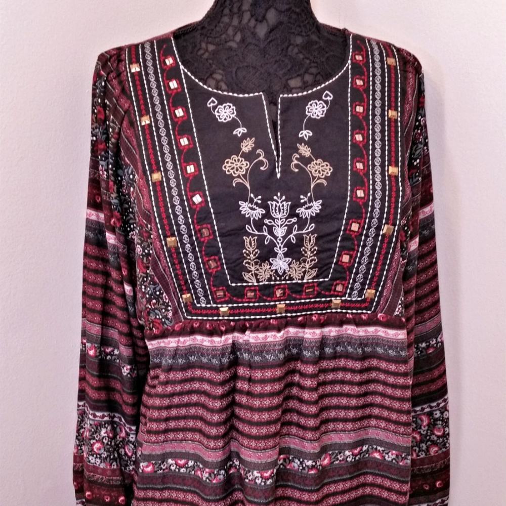 <3 ART AND SOUL Women's Size XL Blouse Top Shirt